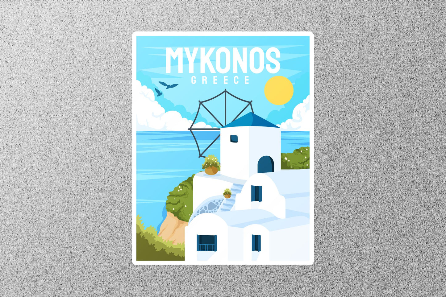 Wholesale Mykonos Greece 3 Travel Sticker