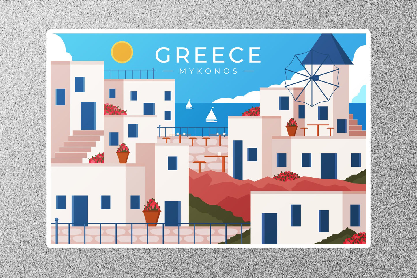 Wholesale Greece Mykonos 2 Travel Sticker