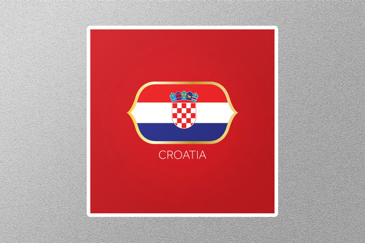 Croatia Flag Badge Travel Sticker