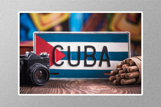 Cuba Flag 2 Travel Sticker