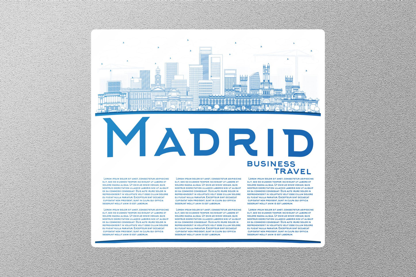 Wholesale Madrid Business Travel Sticker