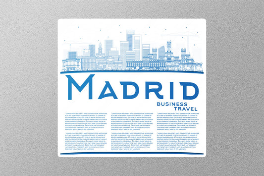 Wholesale Madrid Business Travel Sticker