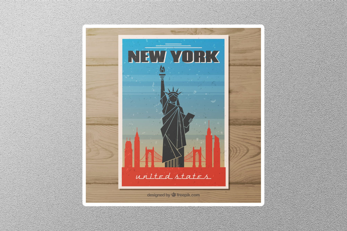 New York United State Travel Sticker