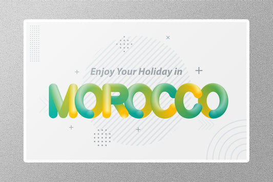 Wholesale Enjoy Your Holiday Morocco Travel Sticker