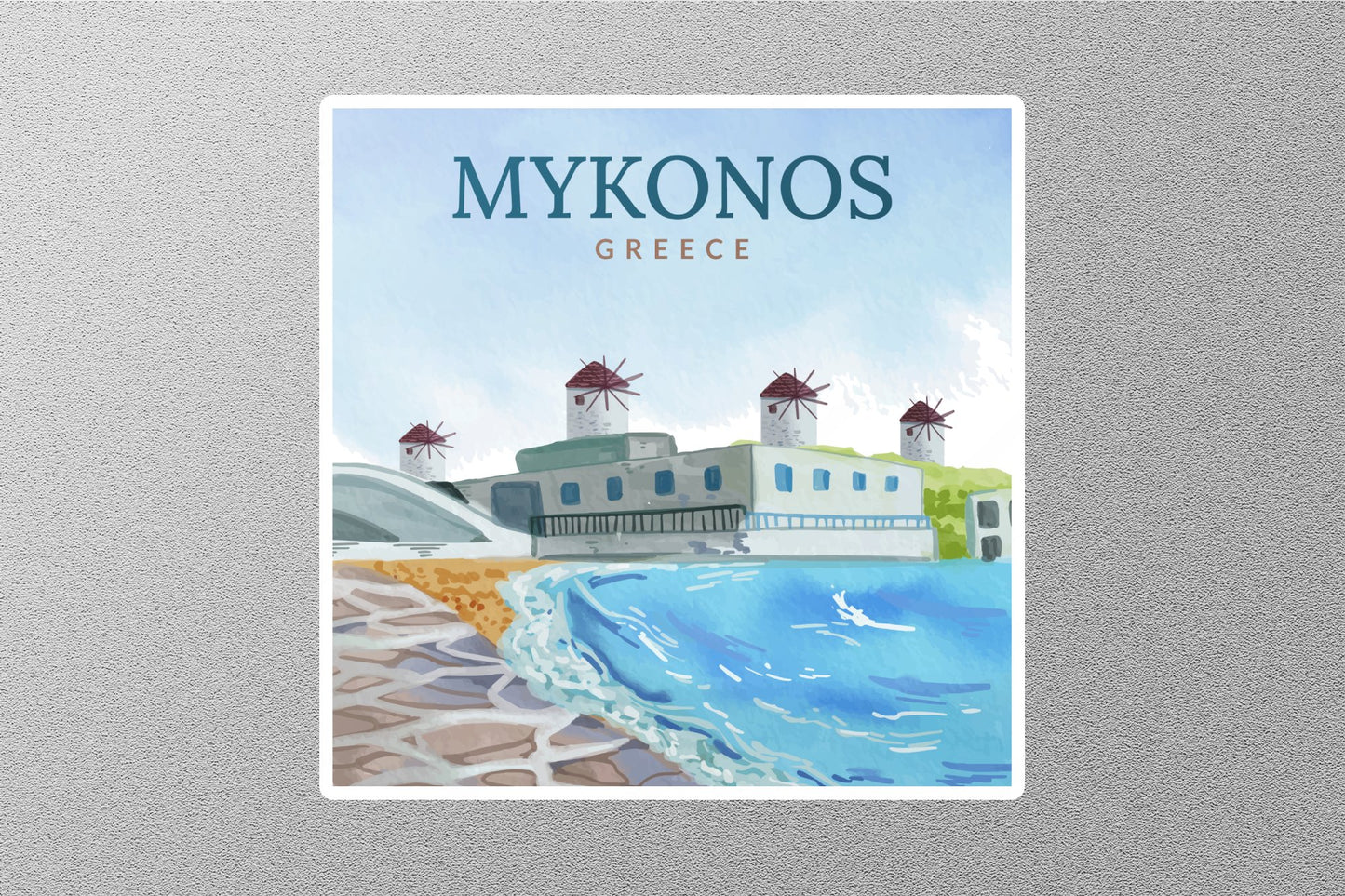 Wholesale Mykonos Greece 4 Travel Sticker