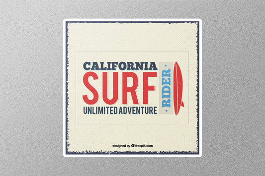 California Surf Unlimited Adventure Travel Sticker
