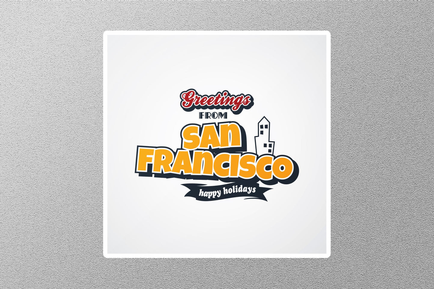 Wholesale San Francisco Happy Holidays Travel Sticker