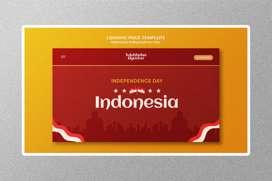 Wholesale Independence Day Indonesia 2 Travel Sticker
