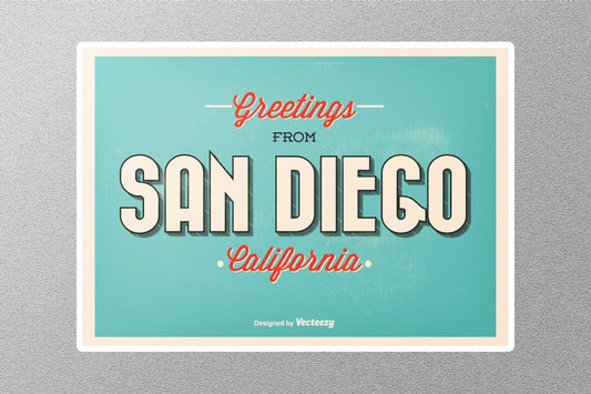 Greetings from San Diego California Travel Sticker