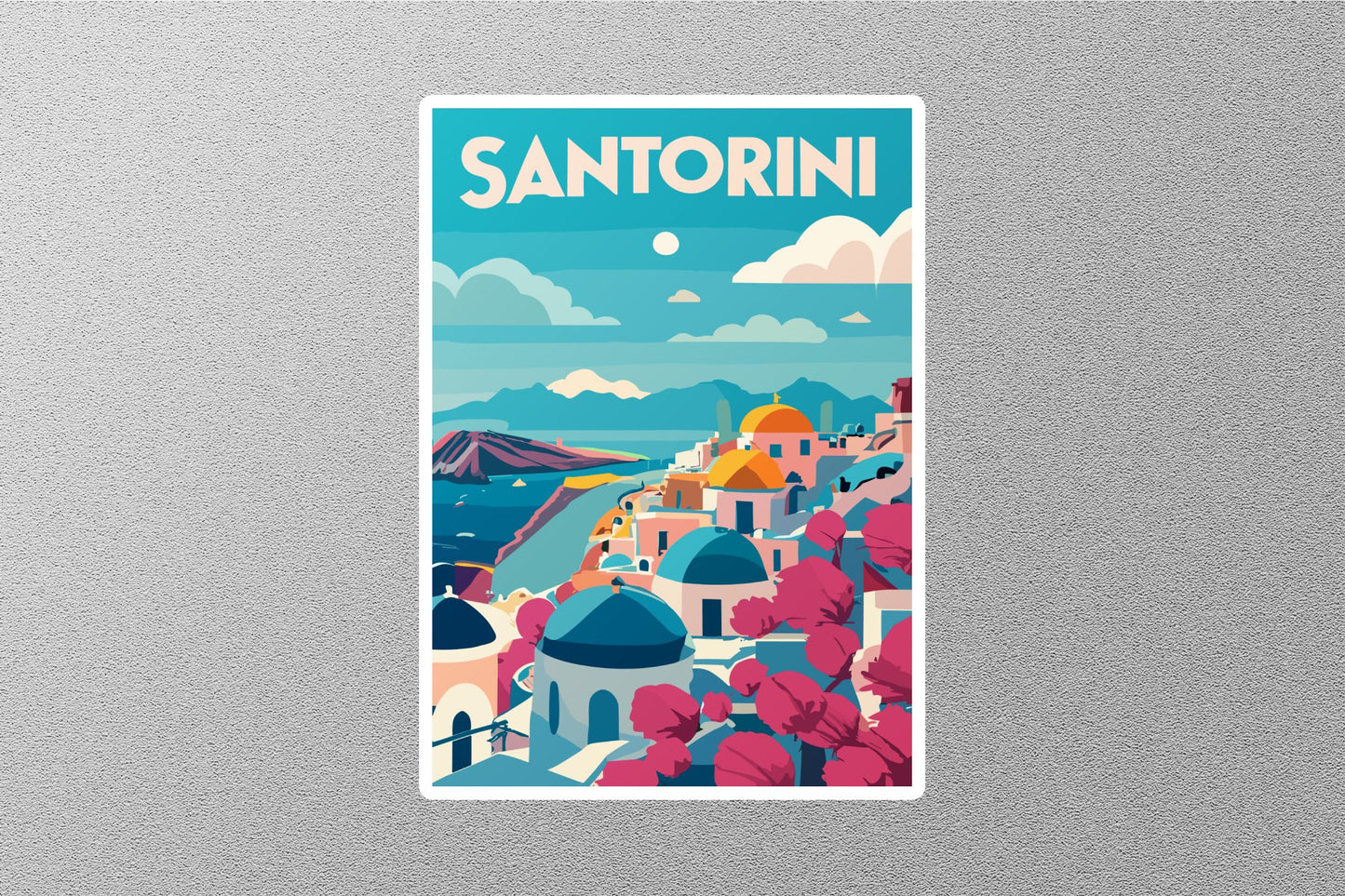 Wholesale Santorini 8 Travel Sticker