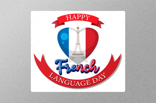 Wholesale Happy French Language Day Travel Sticker