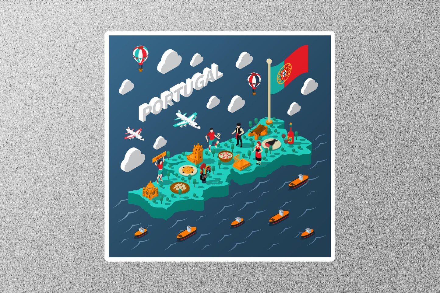 Wholesale Portugal 3 Travel Sticker