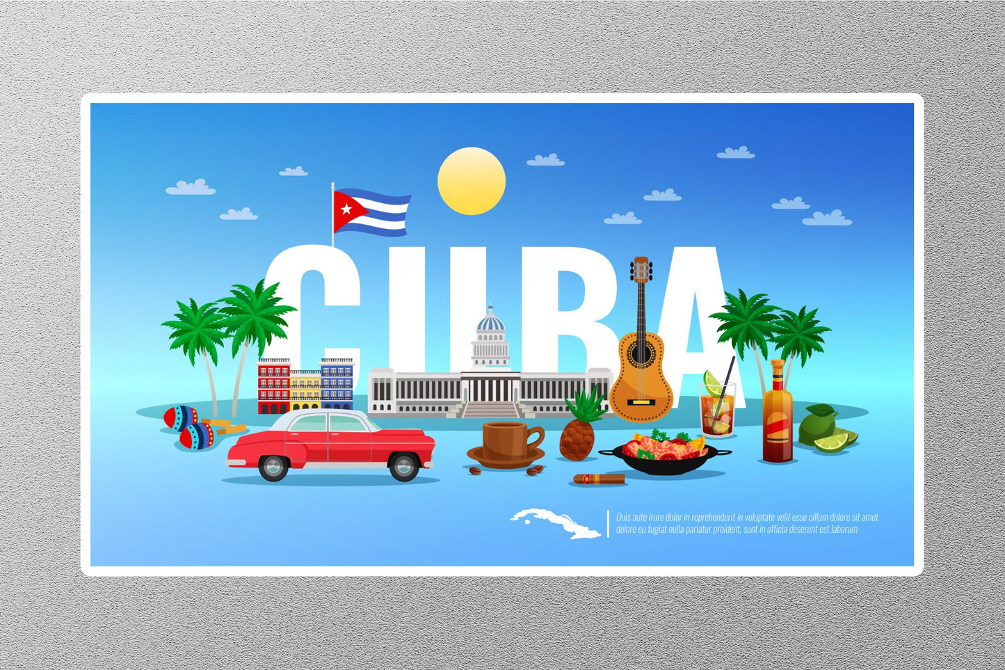 Wholesale Cuba Travel Sticker