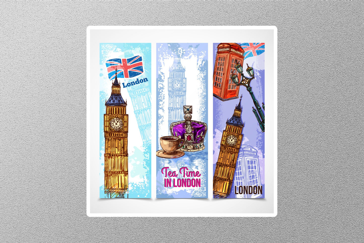 Wholesale Tea Time In London Travel Sticker