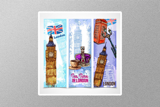 Wholesale Tea Time In London Travel Sticker