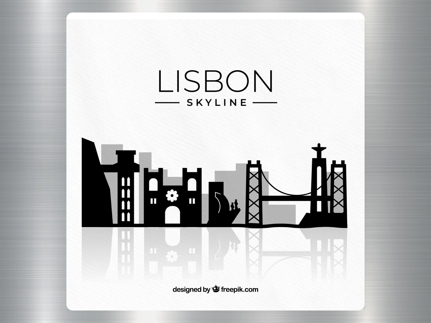 Lisbon Skyline Travel Sticker