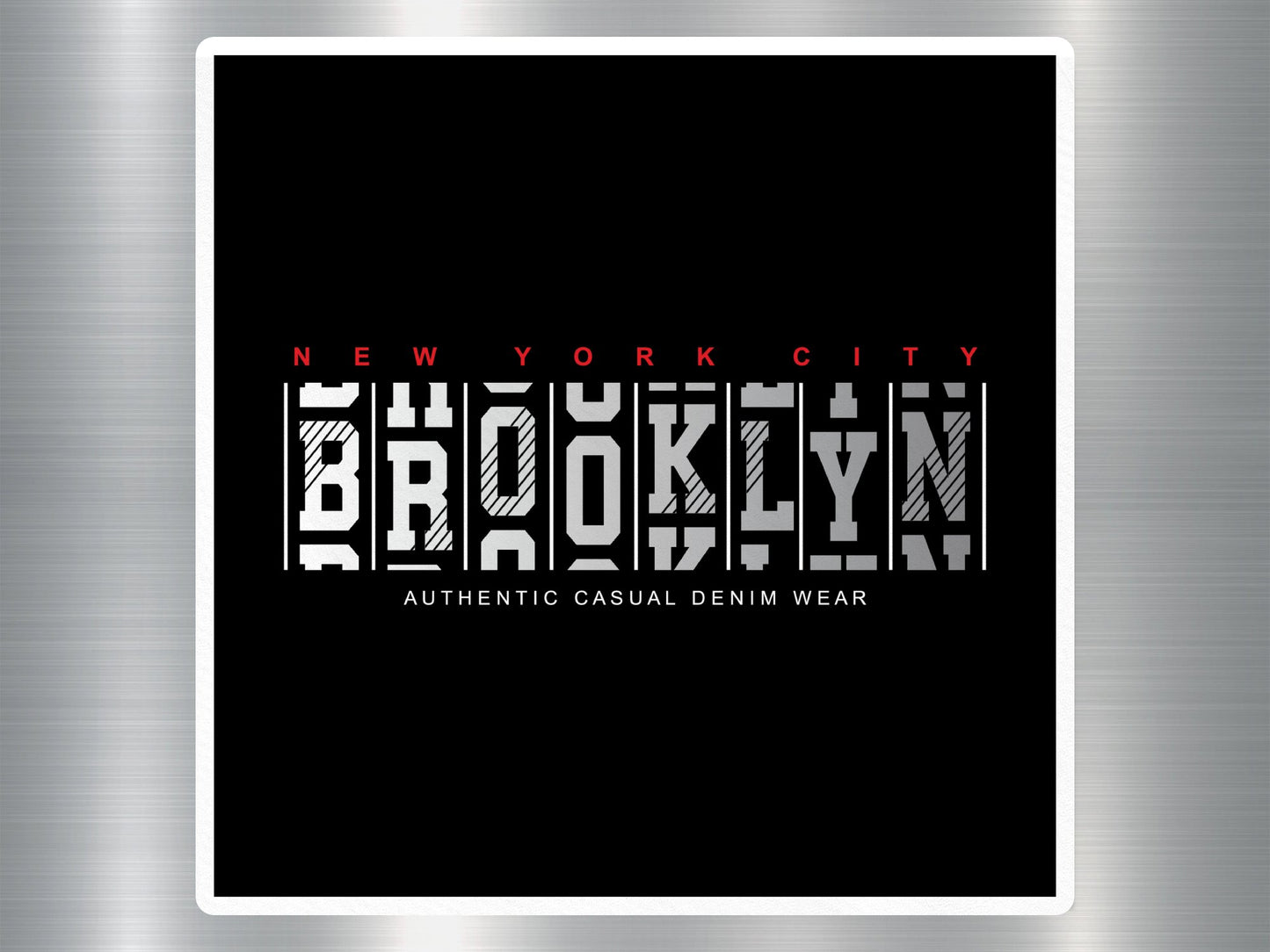 New York Brooklyn Travel Sticker