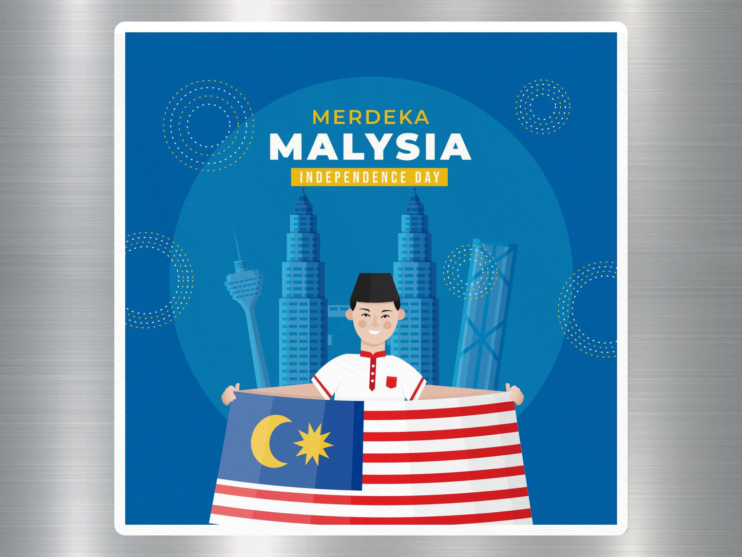 Wholesale Malaysia Independence Day Travel Sticker