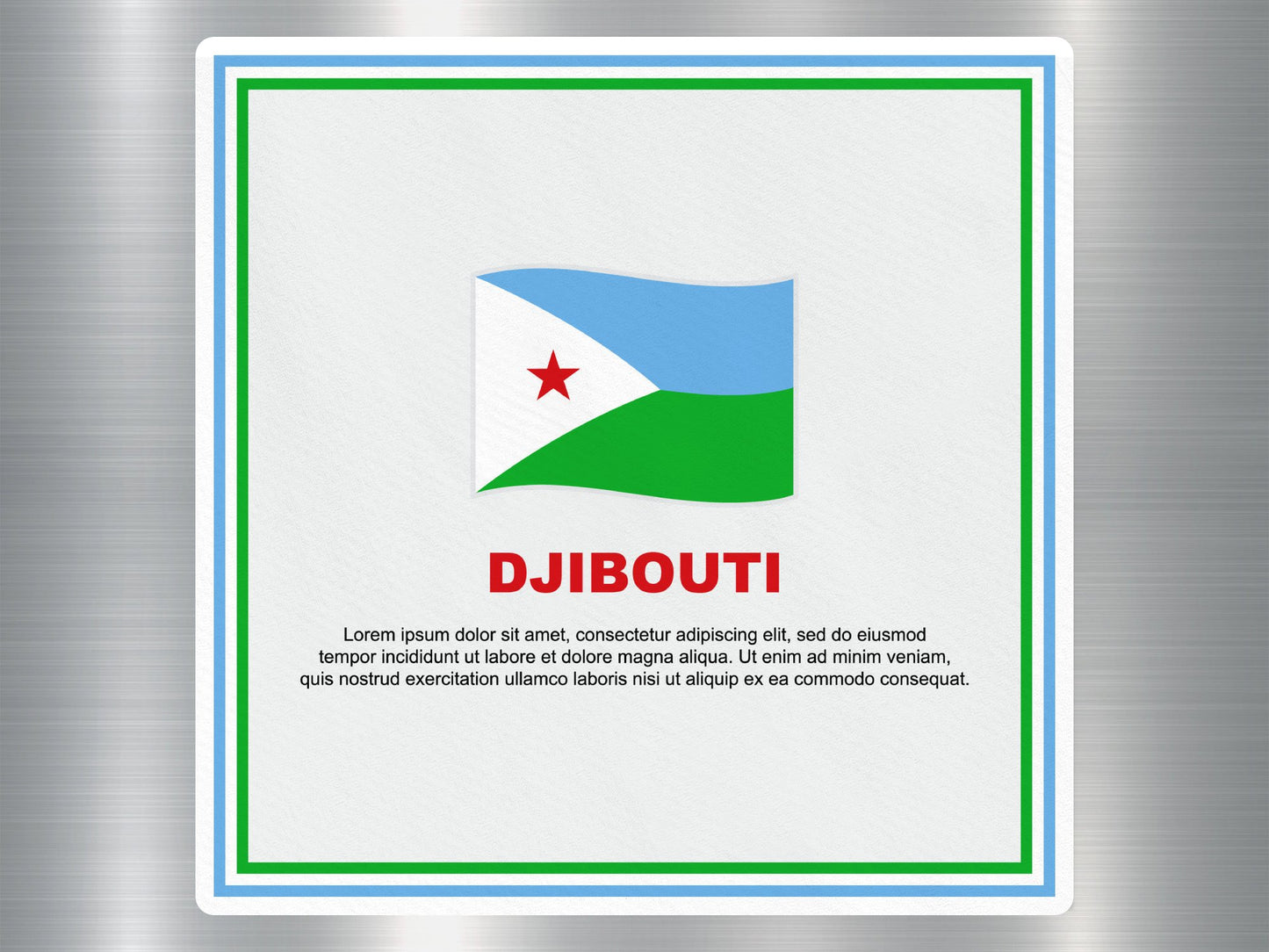Wholesale Djibouti Travel Sticker