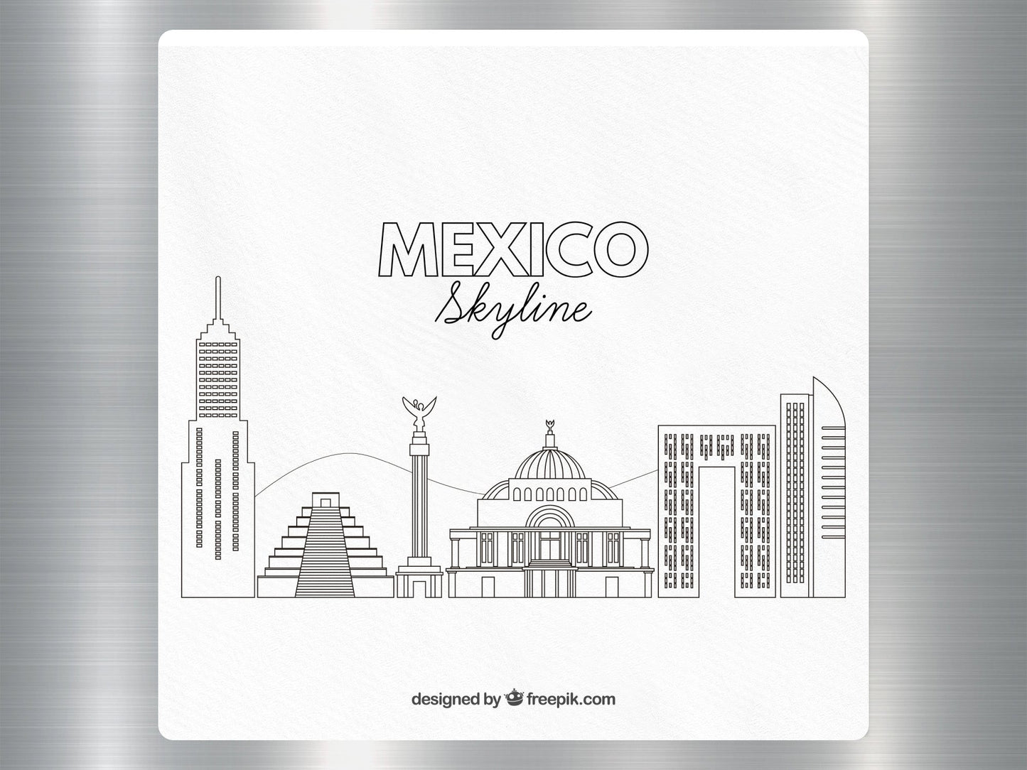 Mexico Skyline Travel Sticker