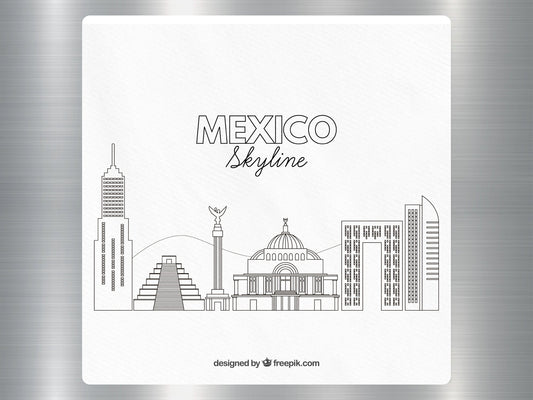 Mexico Skyline Travel Sticker