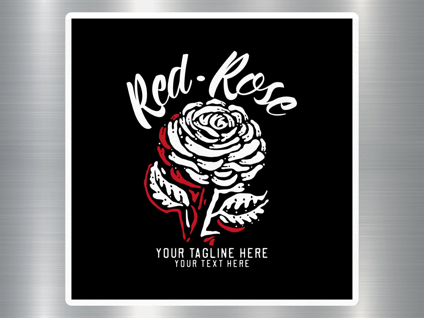 Wholesale Red Rose Travel Sticker