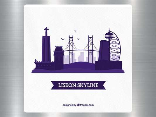Lisbon Skyline Travel Sticker