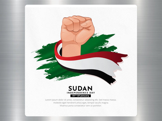Wholesale Sudan Independence Day Travel Sticker
