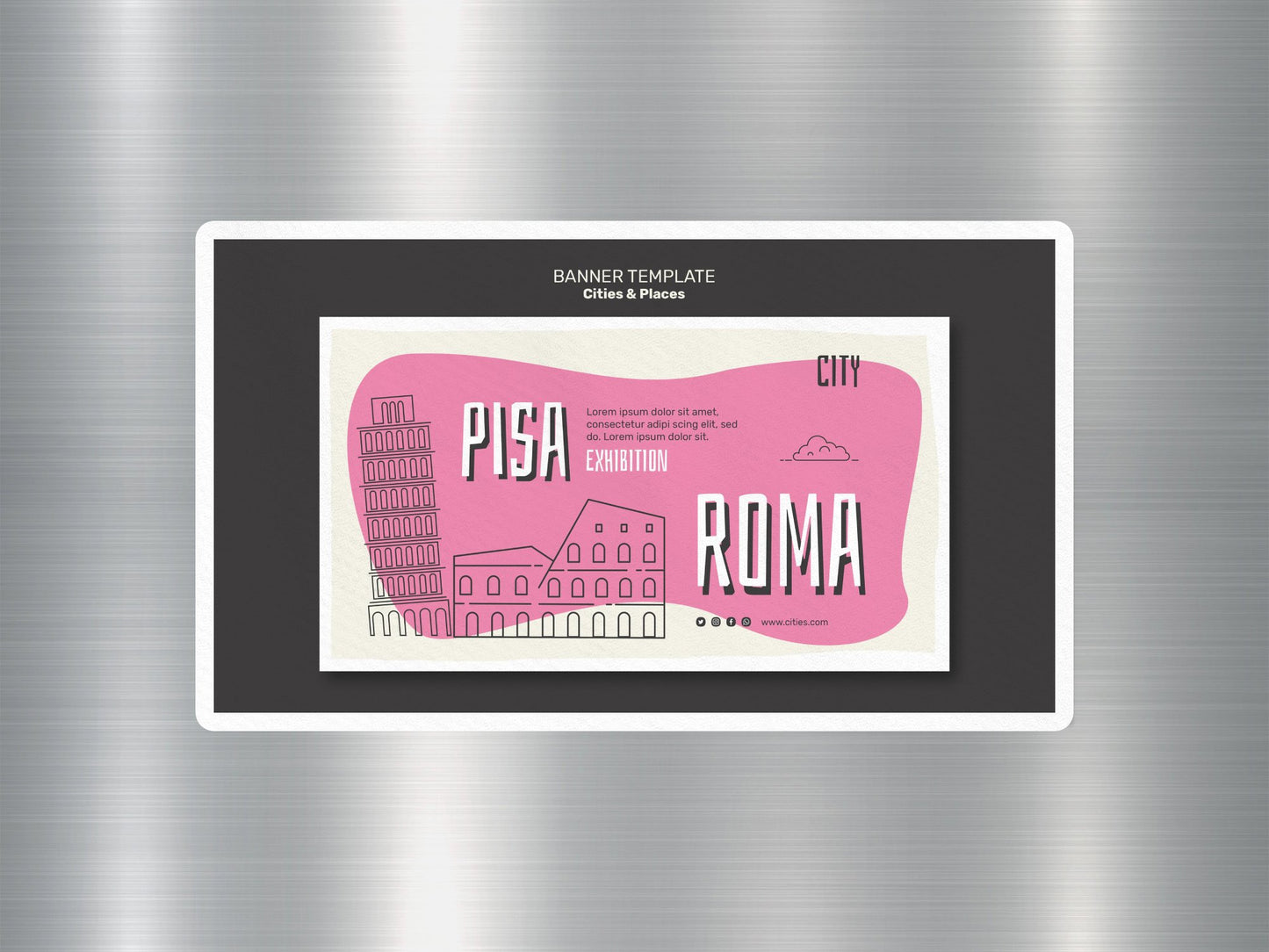 Wholesale Pisa Roma Travel Sticker