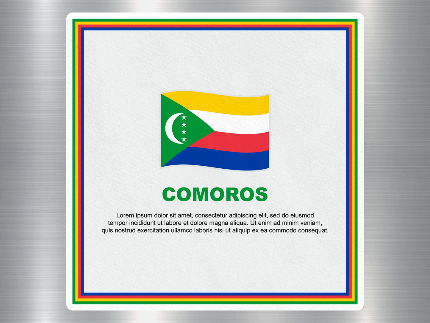 Wholesale Comoros Travel Sticker