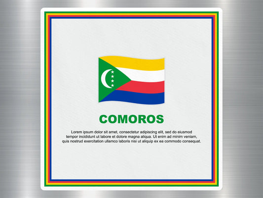Wholesale Comoros Travel Sticker