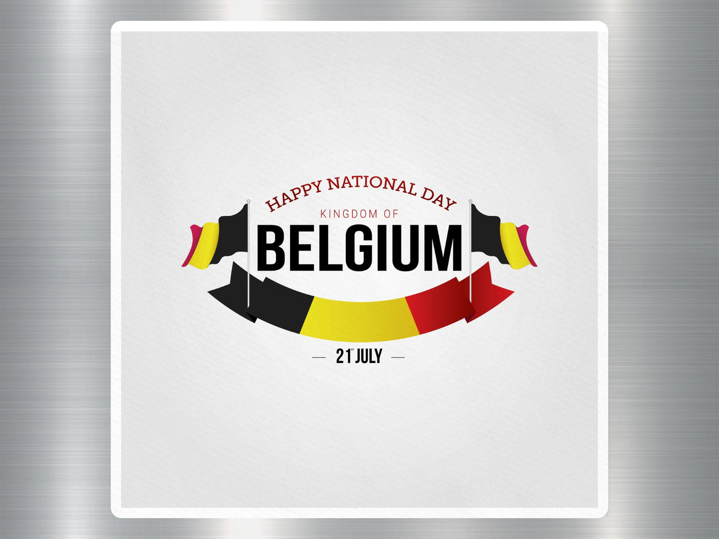 Wholesale Happy National Day Belgium Travel Sticker