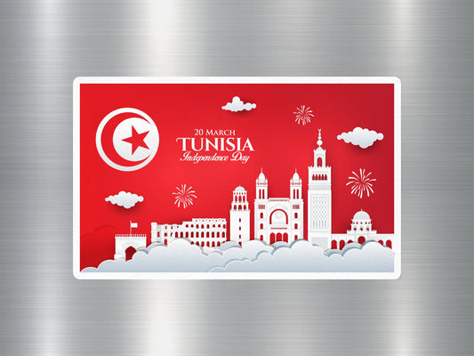 Wholesale 20 March Tunisia Independence Day Travel Sticker