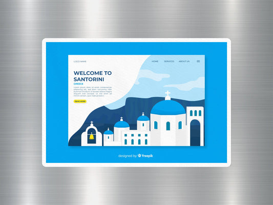 Wholesale Welcome to Santorini Travel Sticker