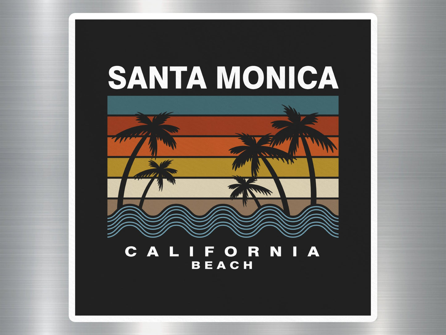 Santa Monica California Beach Travel Sticker