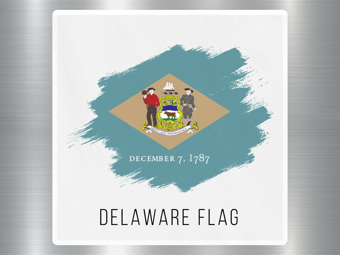 Delaware Flag Travel Sticker