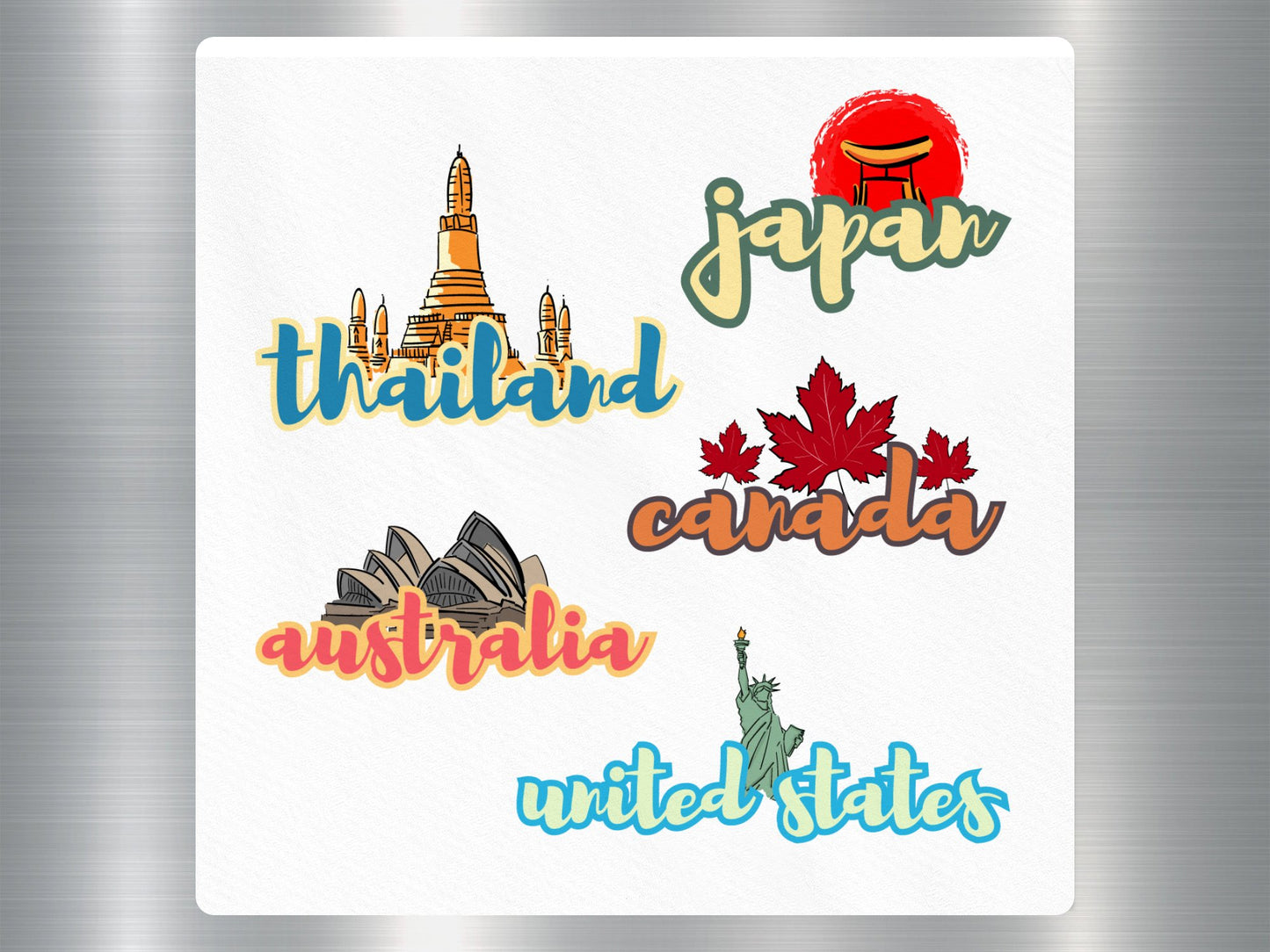 Wholesale Countries Names Travel Sticker