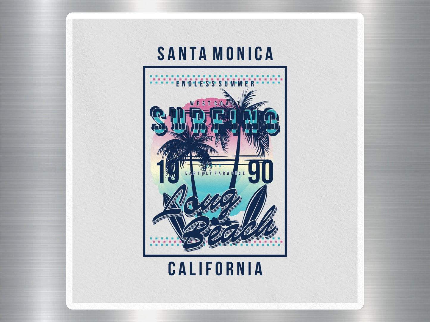 Wholesale Santa Monica Surfing Travel Sticker