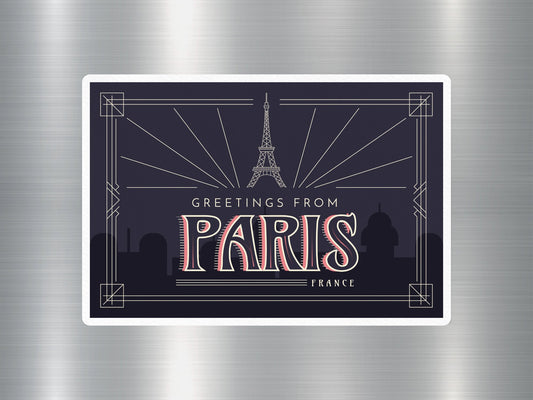 Wholesale Greetings from Paris Travel Sticker