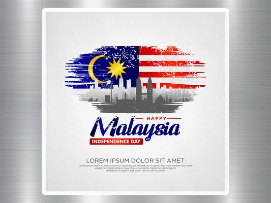 Wholesale Happy Independence Day Malaysia Travel Sticker