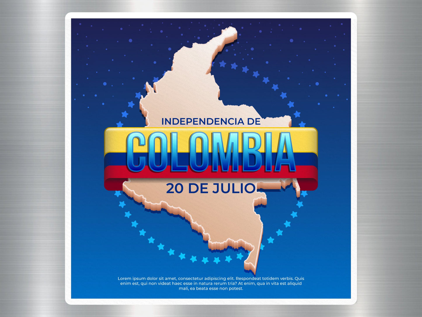 Wholesale Independence Day of Colombia Travel Sticker