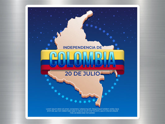 Wholesale Independence Day of Colombia Travel Sticker