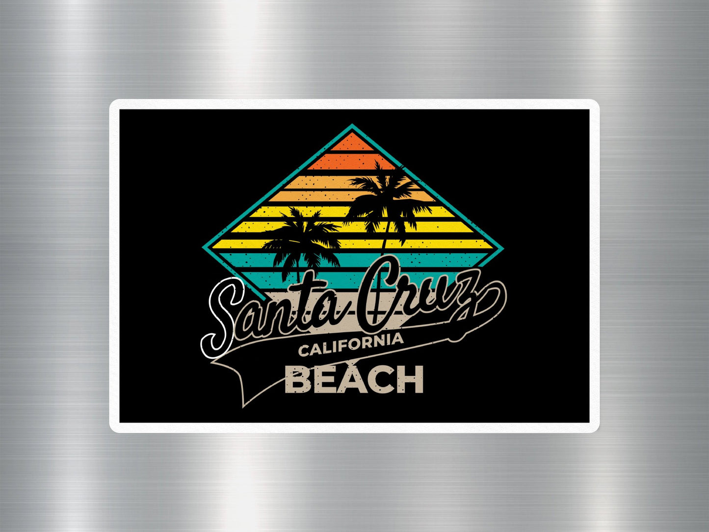 Santa Cruz California Beach Travel Sticker