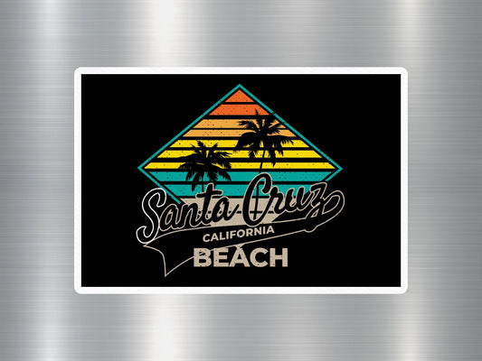 Santa Cruz California Beach Travel Sticker