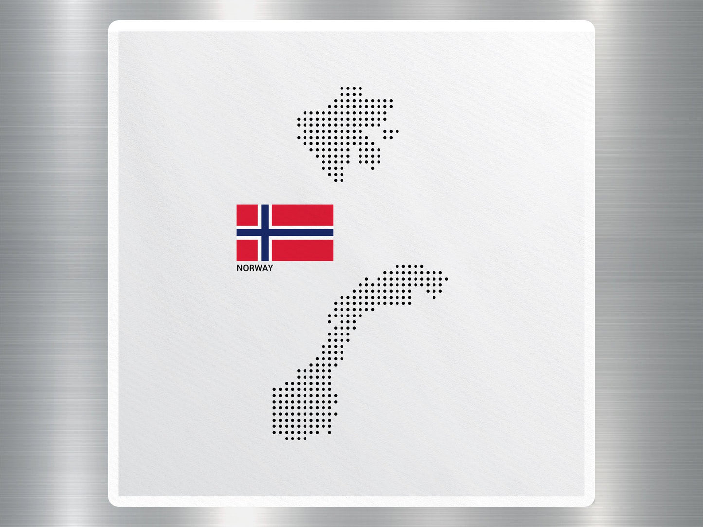 Norway Flag & Map Travel Sticker