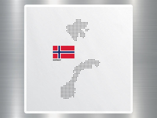 Norway Flag & Map Travel Sticker