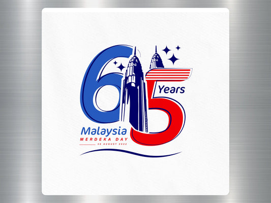 Wholesale Malaysia 65 Year Merdeka Day Travel Sticker