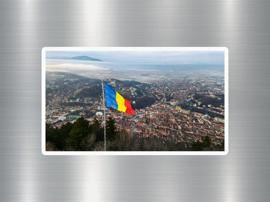 Romanian Flag Travel Sticker