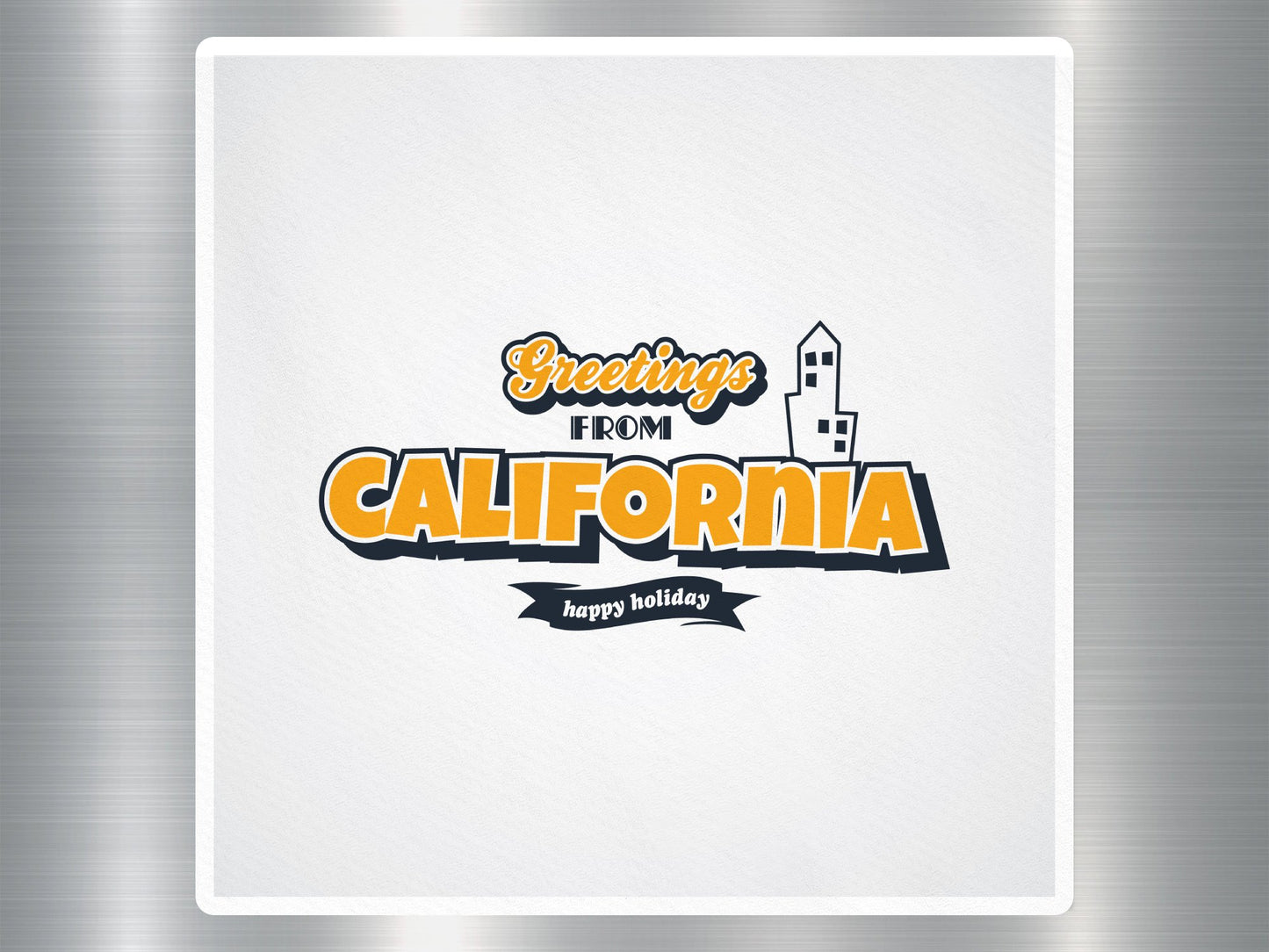 Greetings From California Travel Sticker