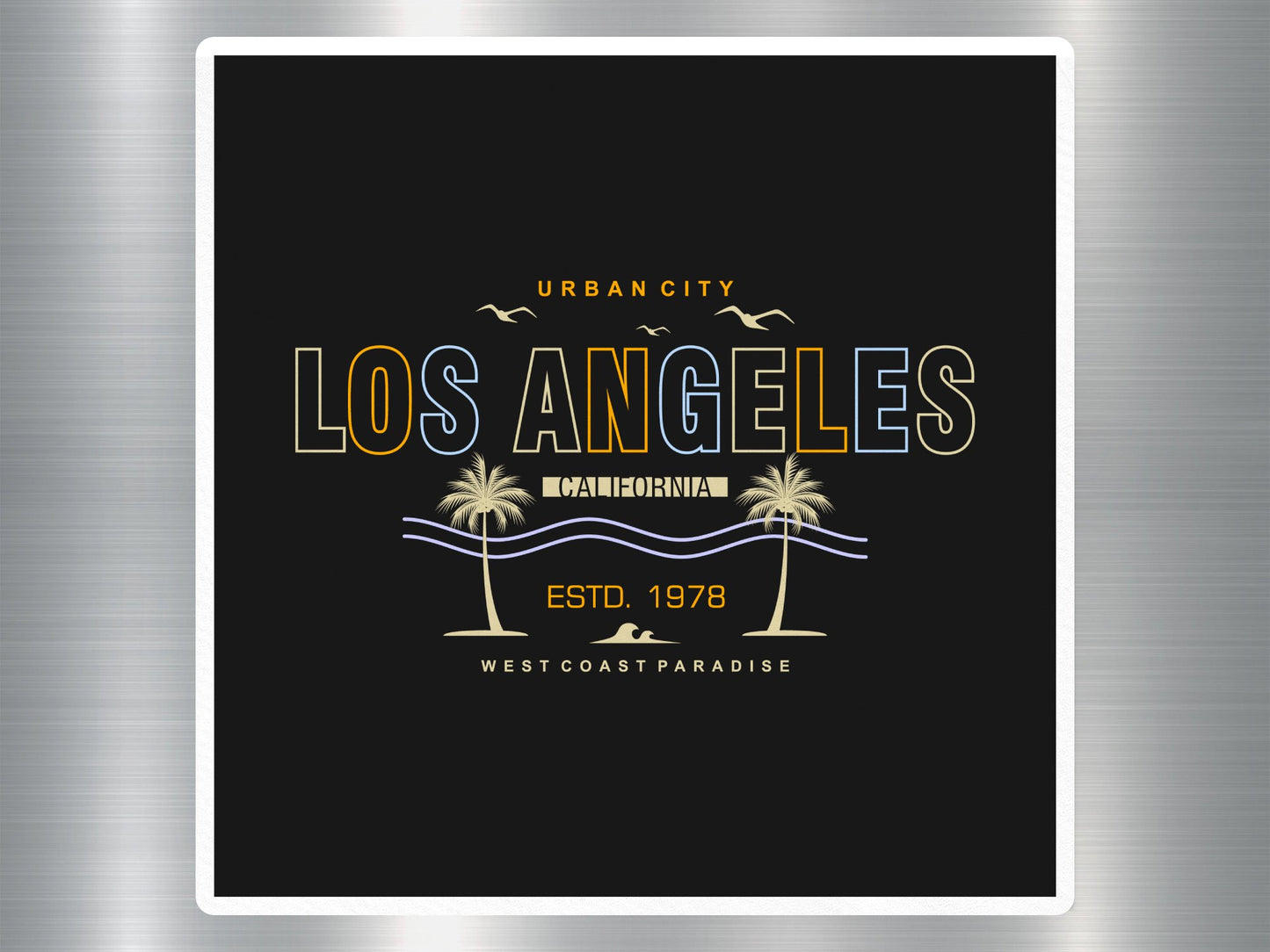 Urban City Los Angeles California Travel Sticker